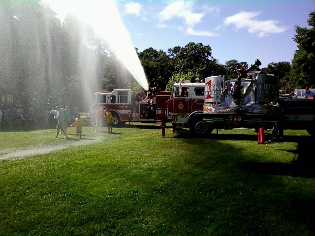 Center Moriches FD Visits Camp Paquatuck - Summer 2009